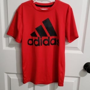 Adidas Red Climalite Short Sleeve Shirt Size 8